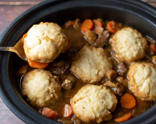 Lamb casserole with dumplings